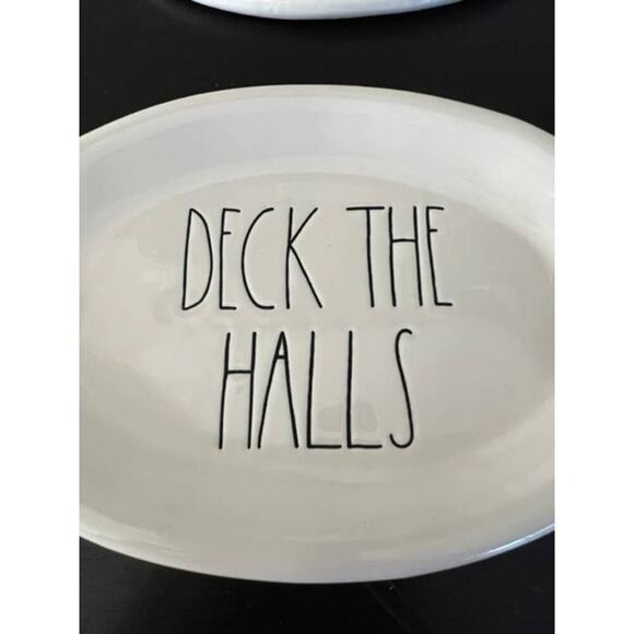 Rae Dunn 2016 Vintage OG Christmas Ovals Set of 4 - Picture 5 of 8